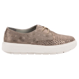 Goodin Chaussures en cuir léger multicolore jaune