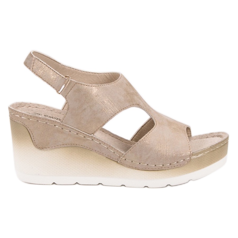 Goodin Sandales compensées confortables jaune