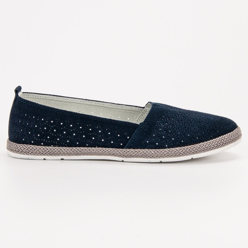 Goodin Cuir Slipony bleu marin