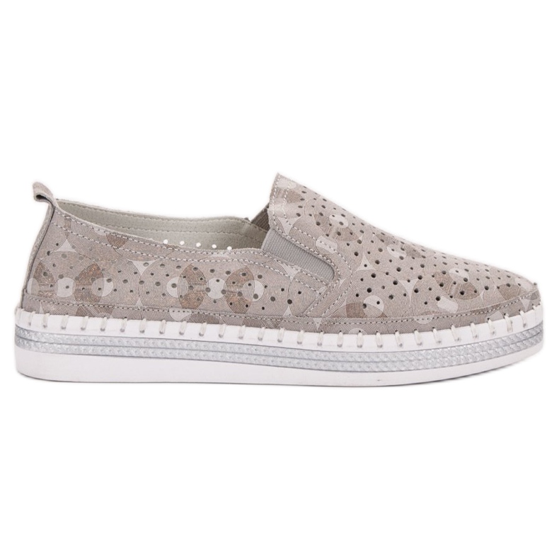 Goodin Slipons en cuir beiges