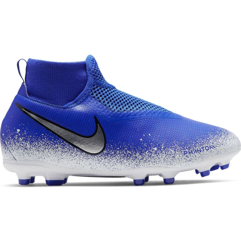 Chaussures de football Nike Phantom Vsn Academy Df FG / MG Jr AO3287-410 multicolore bleu
