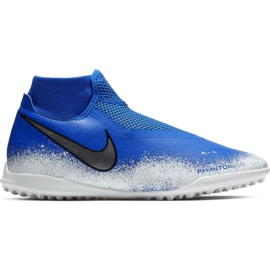 Nike Phantom Vsn Academy Df Tf M AO3269-410 chaussures de football multicolore bleu