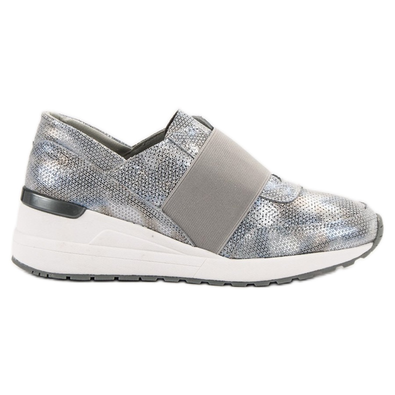 Goodin Chaussures en cuir à enfiler gris