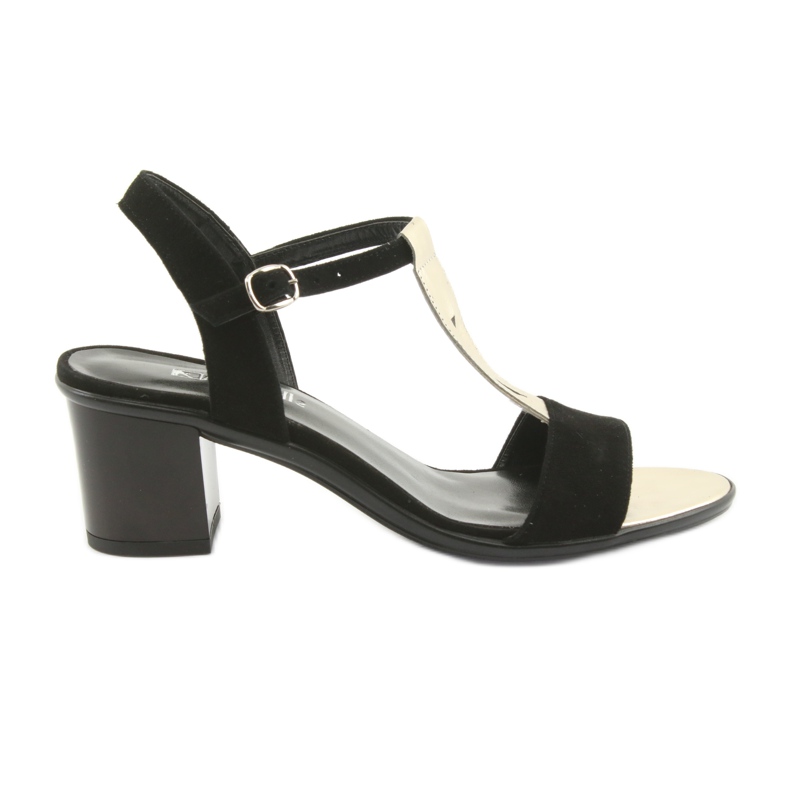 Sandales femme Anabelle 1447 noir / or le noir jaune
