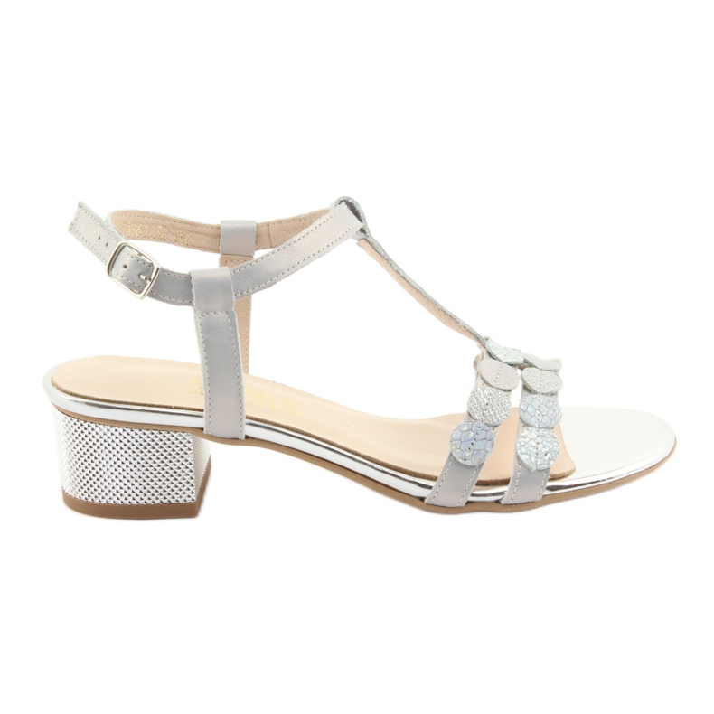 Sandales pour femme rayures Gamis 3661 gris perle