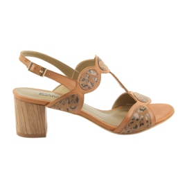 Sandales femme caramel / panthère Anabelle 1352 beige