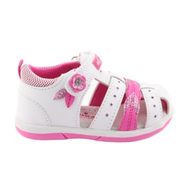 American Club sandales fille américaine DR18 blanche rose American Club sandales fille américaine DR18 blanche rose
