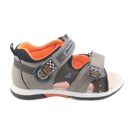 Sandales garçon American Club DR13 gris orange bleu marine