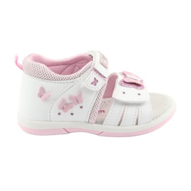 American Club Sandales fille papillon blanc American DR19 rose