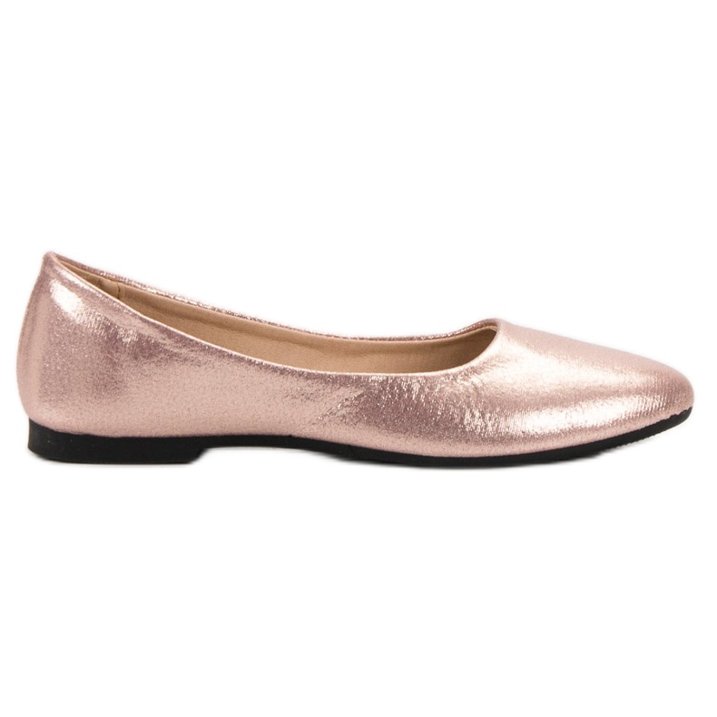 SHELOVET Ballerines scintillantes en or rose