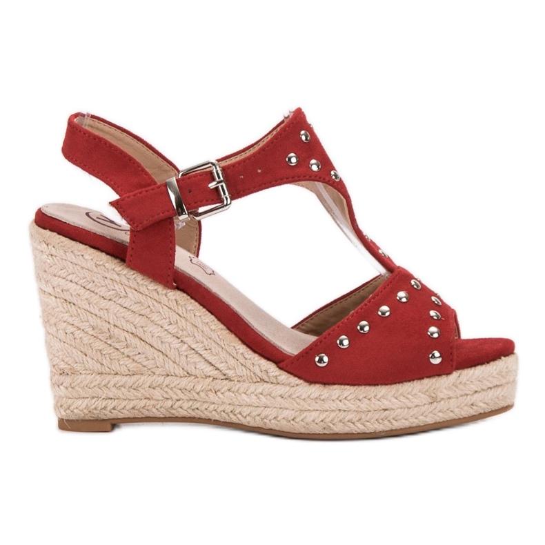 Kylie Sandales Avec Strass rouge