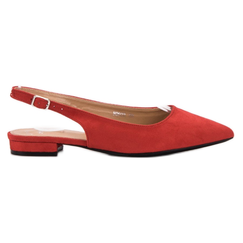 SHELOVET Ballerines en daim à la mode rouge