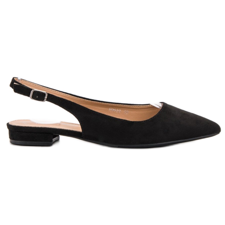 SHELOVET Ballerines en daim à la mode le noir