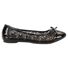 Diamantique Ballerines à la mode le noir