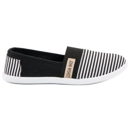 SHELOVET Slipons rayés noir