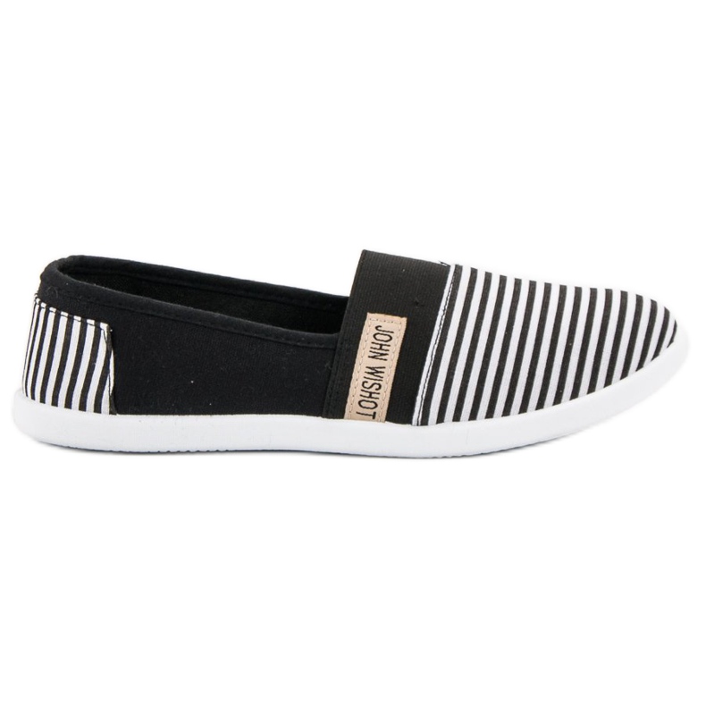 SHELOVET Slipons rayés le noir
