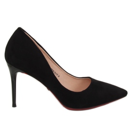 Escarpins sur une broche noire E22369 Noir