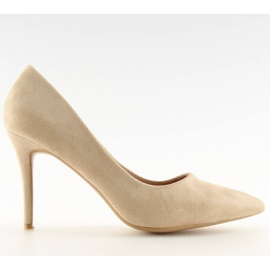 Escarpins sur un talon aiguille 66-26 Beige II-GAT