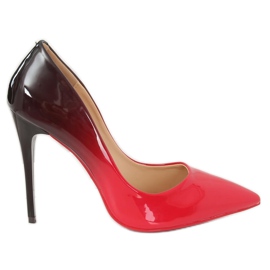 Escarpins sur une épingle ombre GH11302 Rouge le noir