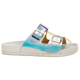 Seastar Pantoufles Holo pour femmes blanche multicolore