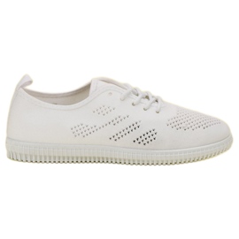 SHELOVET Chaussures à lacets textiles blanche