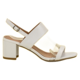 Ideal Shoes Sandales pour femmes à la mode blanc