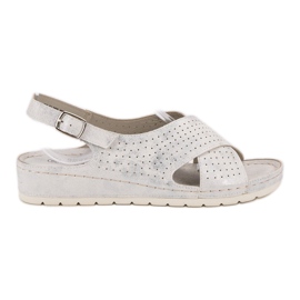 Goodin Sandales sur la plate-forme blanc