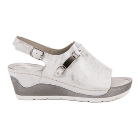 Goodin Sandales compensées confortables blanc