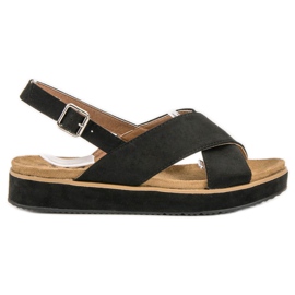 Goodin Sandales en daim le noir
