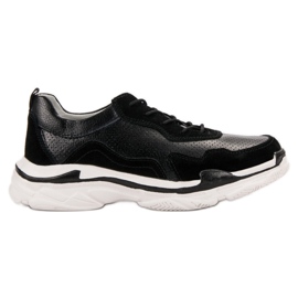 Goodin Baskets en cuir noires
