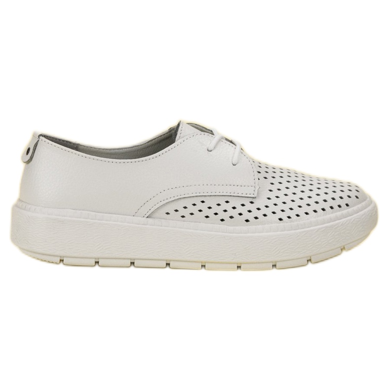 Goodin Chaussures en cuir léger blanche