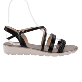 Kylie Sandales noires sur la plate-forme