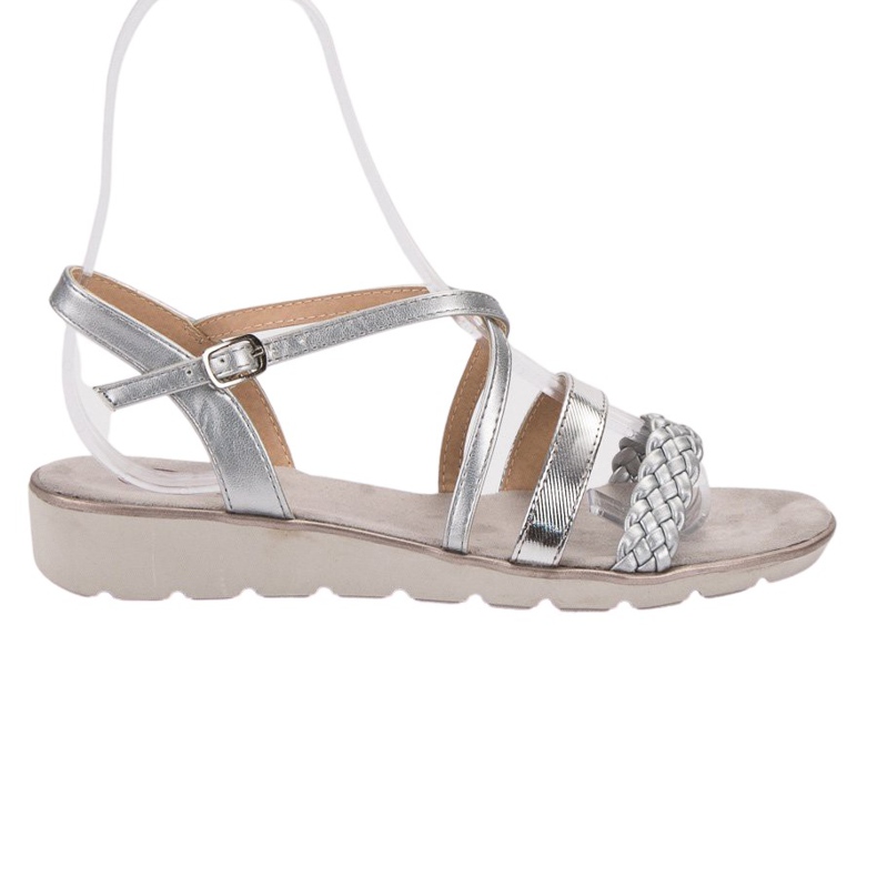 Kylie Sandales argentées sur la plate-forme gris Kylie Sandales argentées sur la plate-forme gris