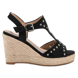 Kylie Sandales Avec Strass noir