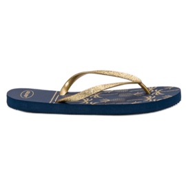 SHELOVET Des tongs légères bleu jaune
