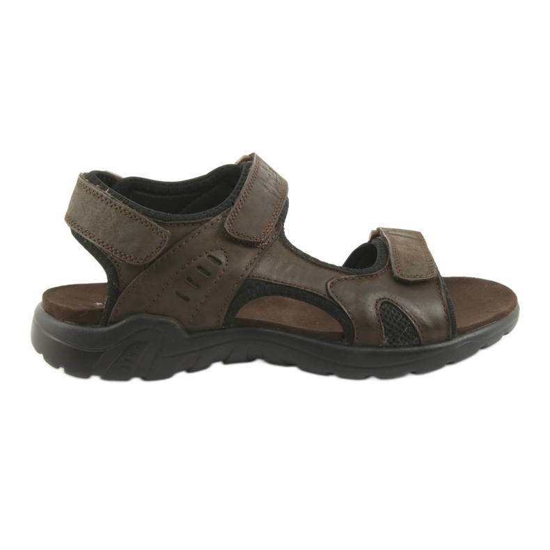 American Club Sandales de sport américaines en cuir CY11 marron le noir brun