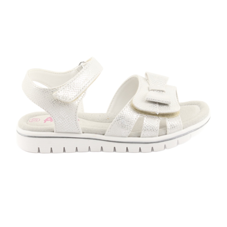 American Club Sandales des filles américaines blanches perle gc25