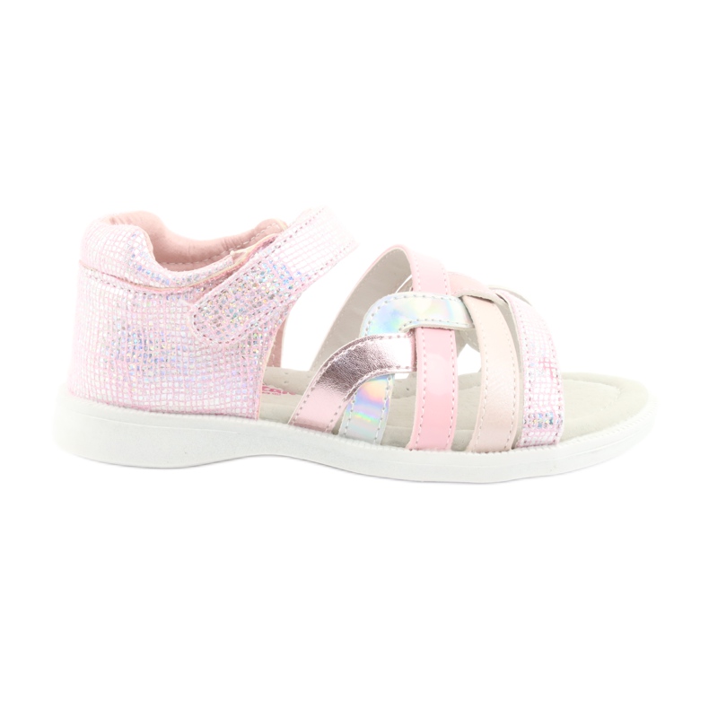Sandales fille American Club GC26 roses gris