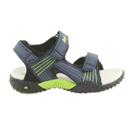 Sandales American Club HL16 bleu marine pour garçon noir vert