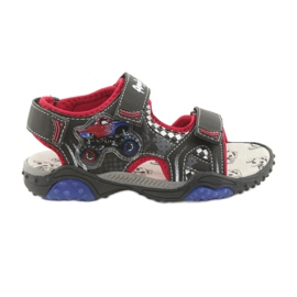 American Club Sandals Monster Truck HL18 Insert en cuir noir / rouge