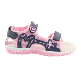 Sandales de sport fille American Club rose bleu marine