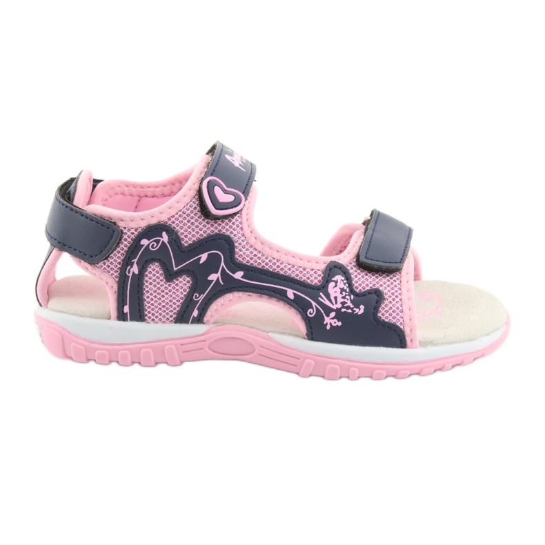 Sandales de sport fille American Club rose bleu marin