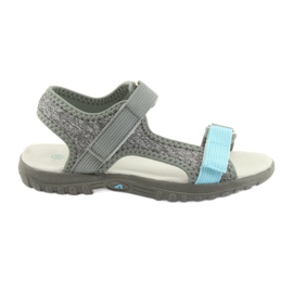 American Club Sandales américaines avec insert en cuir RL10 gris / bleu American Club Sandales américaines avec insert en cuir RL10 gris / bleu