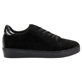 Lucky Shoes Chaussures de sport en daim le noir