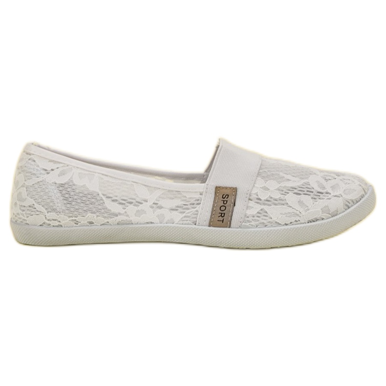 SHELOVET Ballerines en dentelle blanche