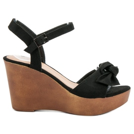 Cm Paris Sandales Avec Un Noeud noir