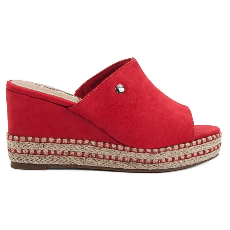 Best Shoes Sandales compensées rouge