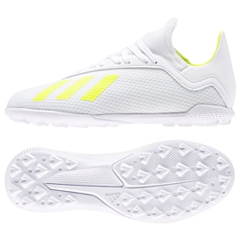 Chaussures de foot Adidas X 18.3 Tf Jr BB9404 multicolore blanc
