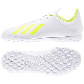 Chaussures de foot Adidas X 18.4 Tf Jr BB9418 multicolore blanc