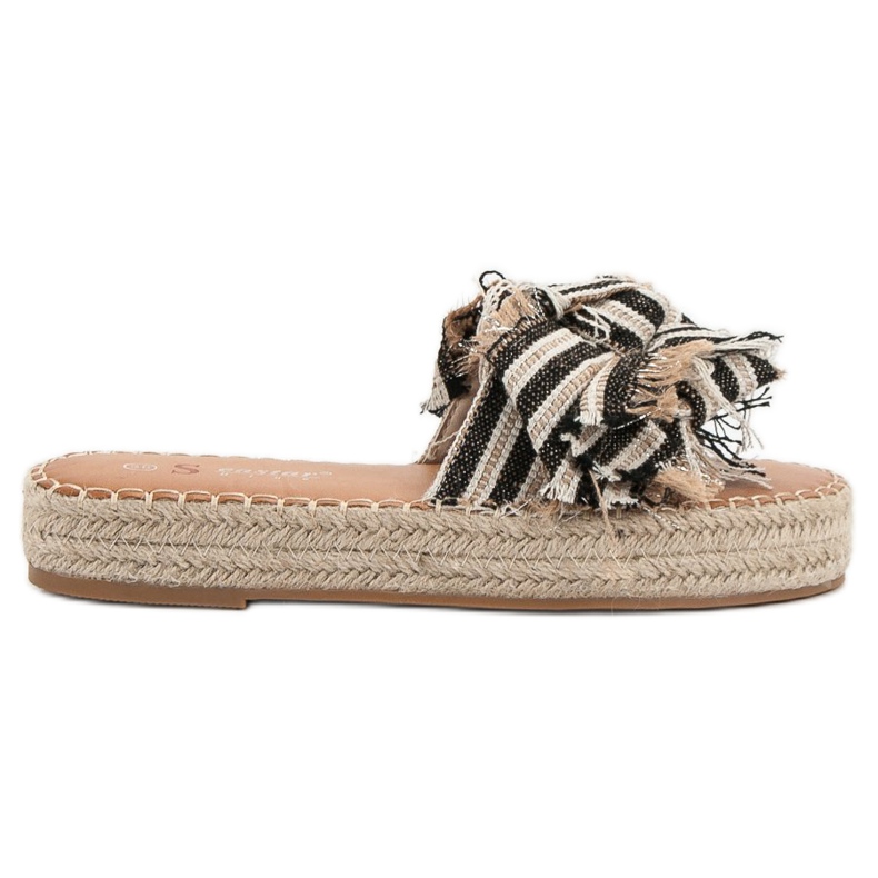 Seastar Pantoufles Rayées brun